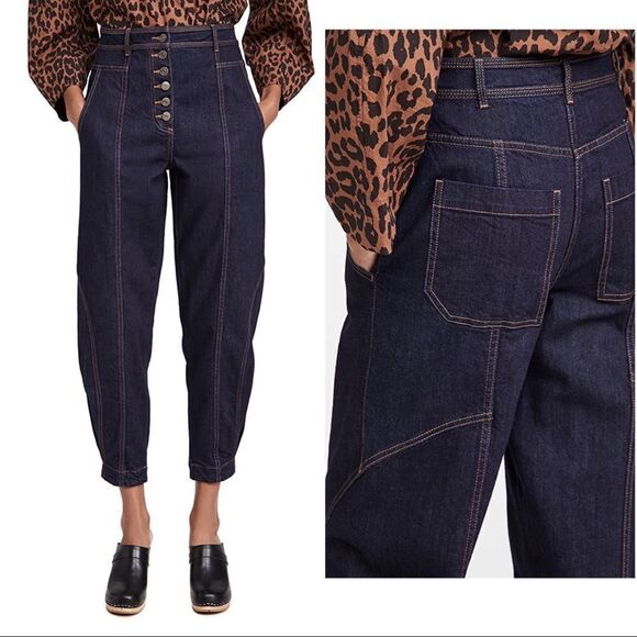 Ulla Johnson Keaton Jeans - Raw Denim Size 0 - Picture 8 of 12